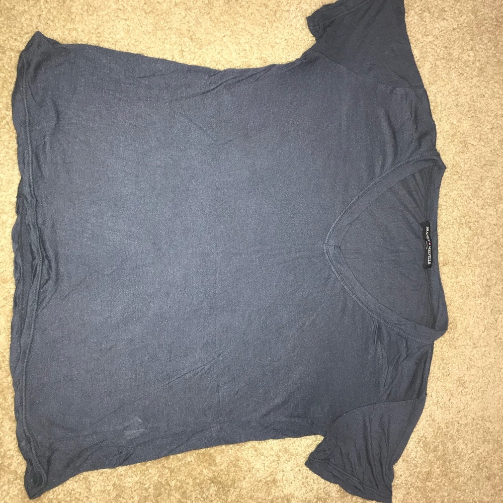 Navy Blue Brandy Melville Crop Top